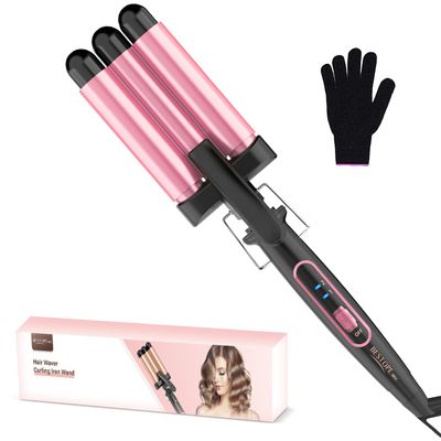 22 mm 3-Barrel Hair Waver, Ceramic Mermaid Hair Waver, PTC Fast Heating, 150°C/210°C