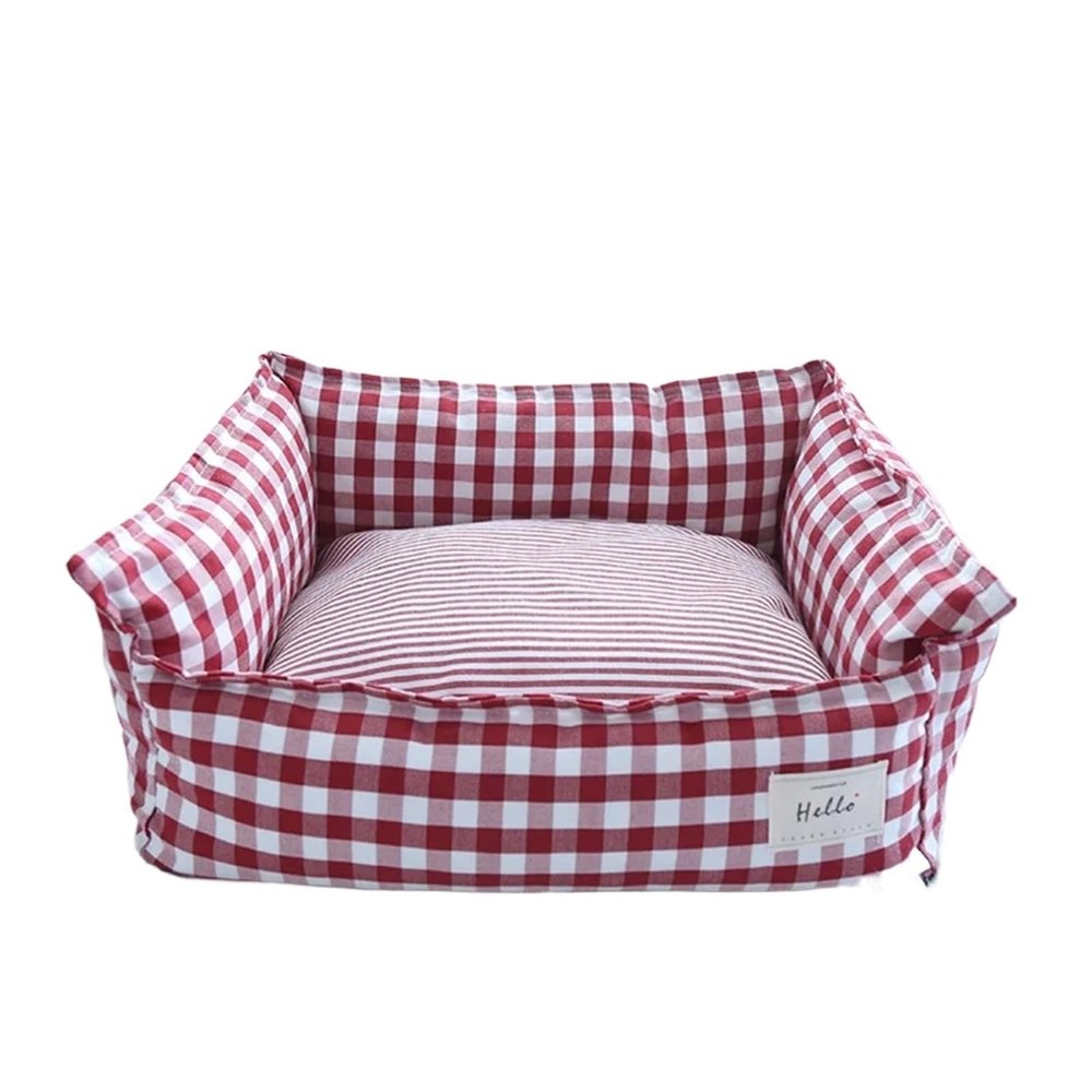 RXJMKCZ Grid Pet Sofa Bed for Small Dogs and Cats