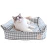 RXJMKCZ Grid Pet Sofa Bed for Small Dogs and Cats view 2