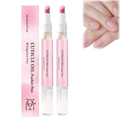 2-Piece 2-in-1 Cuticle Pusher and Care Pen with Ceramic Tip