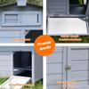 Elevated Chicken Coop with Wooden Nesting Box view 4