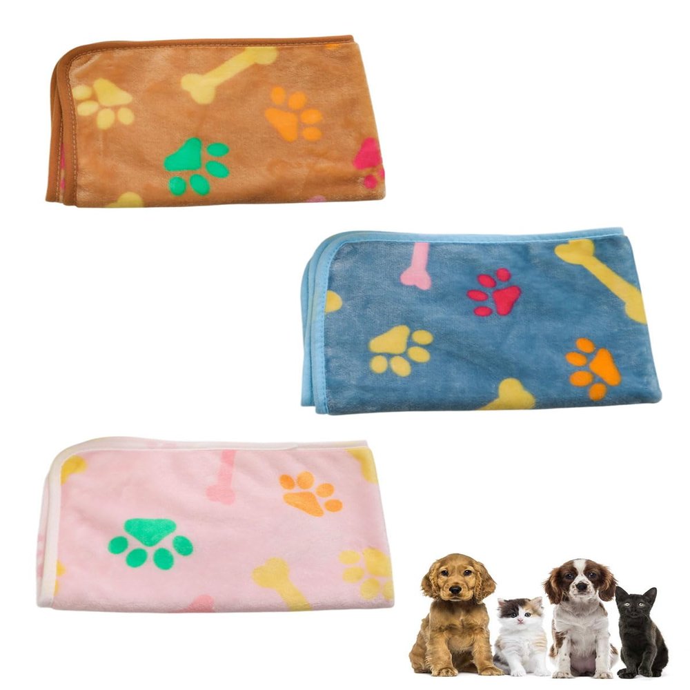 WINXMIN 3-Pack Cat Blanket, 40x60 cm