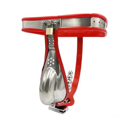 Men's Full Metal Chastity Belt, Stainless Steel, Adjustable, #3, 75–110 cm