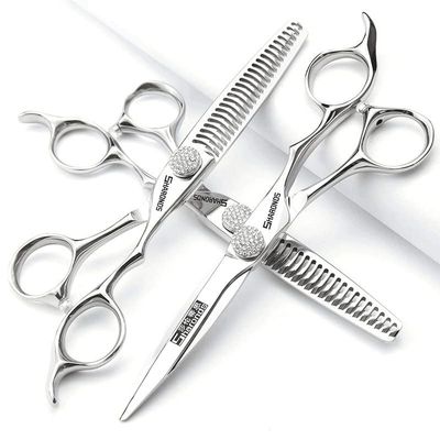 6-Inch Professional Hair Cutting Scissors, Japanese 440C Stainless Steel, 3-Piece Set