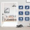 Pet Screen Door with Adjustable Mesh Curtain and Zipper, White, 150 x 220 cm view 4