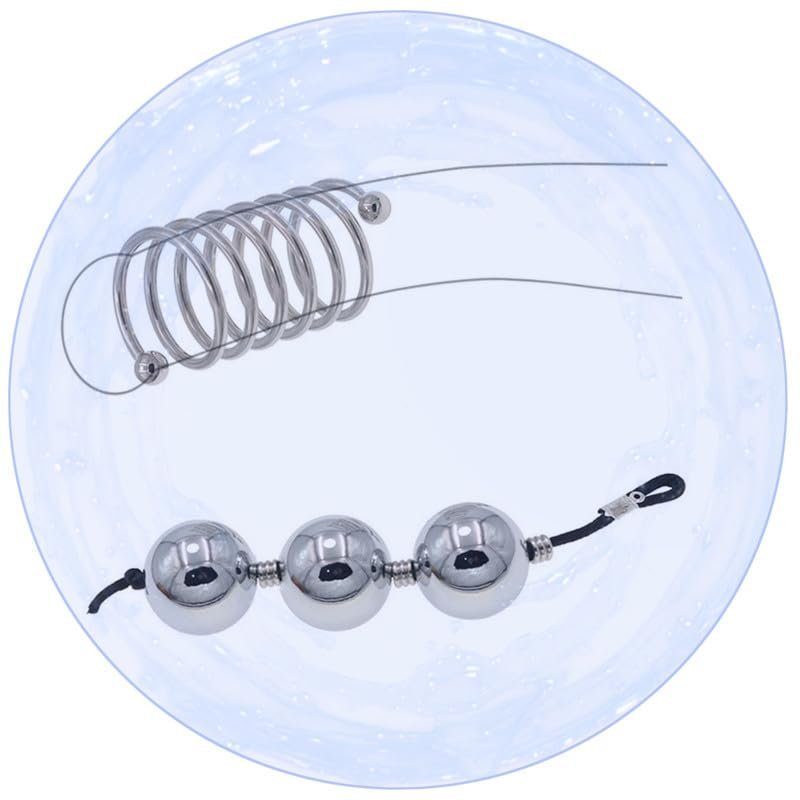 QiKKago 30 mm Adjustable Elastic Training Ball Spiral Coil Loop, Men's Fitness Accessory (3 Balls)