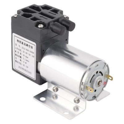 Yizisecce Mini Oillin Vacuum Pump, 12V DC, 65–120 kPa, 5 L/min, with Mounting Bracket