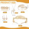 DINGFENG 5-Piece Gold Laurel Wreath Greek Goddess Headpiece Set view 2