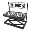 Fabater Sturdy Elevated Dog Feeder Stand, Height-Adjustable, with 2 Stainless Steel Bowls for All Breeds view 2