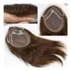 French Lace Front Men's Toupee, 12-Inch Human Hair Replacement System, Black view 4
