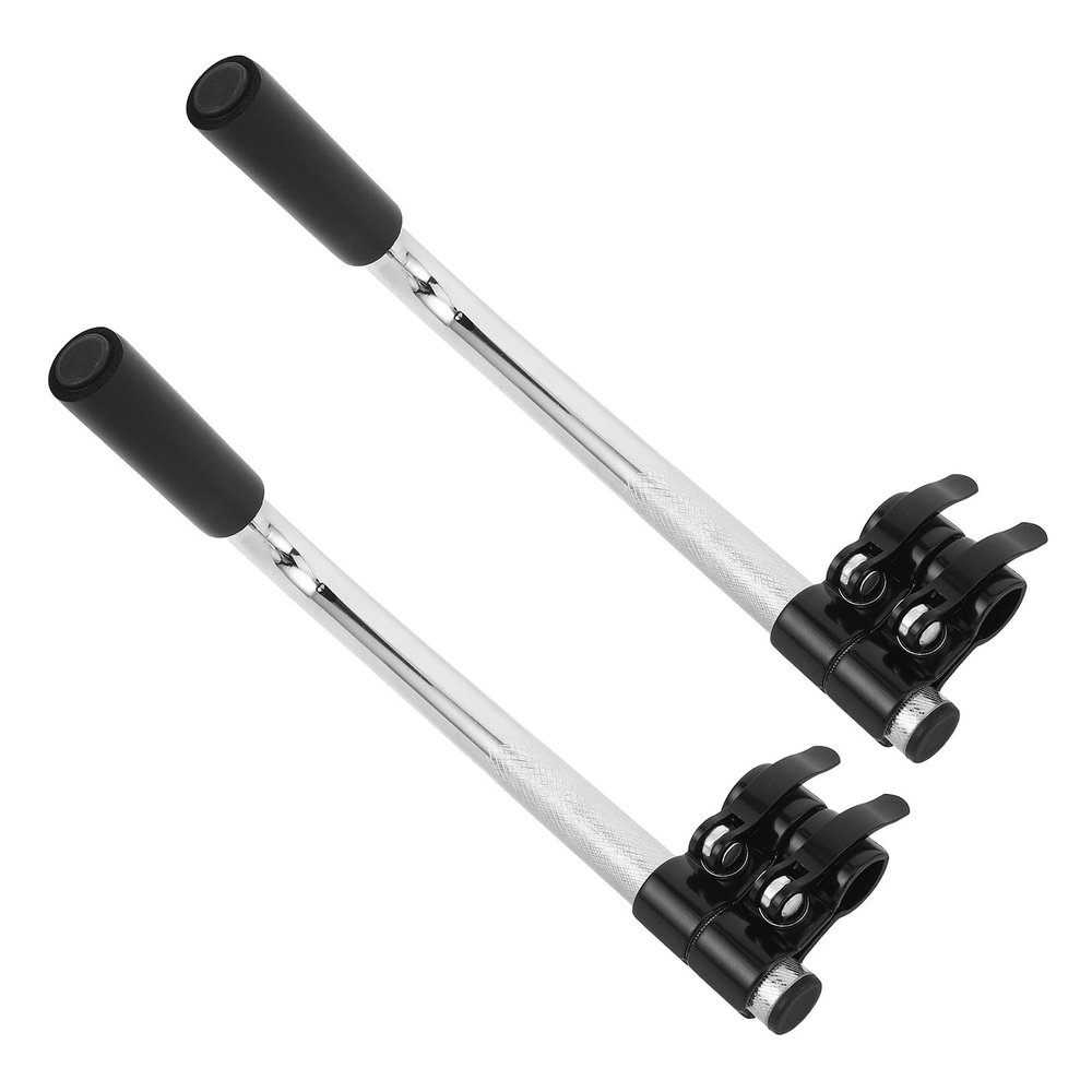 Stainless Steel Wheelchair Handle Extensions, 2-Piece, Silver