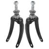2-Piece Wheelchair Front Wheel Fork Brackets with Bearings, Black Metal view 1