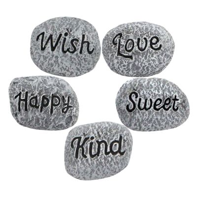VICASKY 5 Pack Polished Resin Stones for Small Aquariums