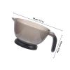 2 Hair Dye Mixing Bowls with Handle, Black Plastic view 2