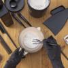 2 Hair Dye Mixing Bowls with Handle, Black Plastic view 4