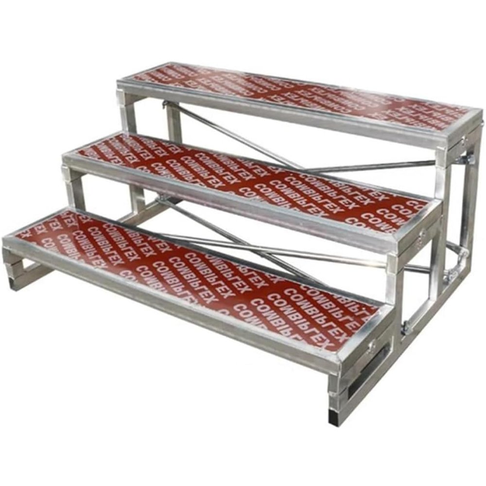MJMLUCK Choir Riser, Plywood and Galvanized Steel Steps, Easy Assembly, 1-Tier (3-Tier)