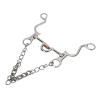 FILFEEL Stainless Steel Pelham Bit with Copper Roller and Chain, 130 mm view 1