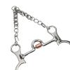 FILFEEL Stainless Steel Pelham Bit with Copper Roller and Chain, 130 mm view 2