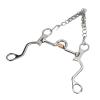 FILFEEL Stainless Steel Pelham Bit with Copper Roller and Chain, 130 mm view 3