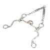 FILFEEL Stainless Steel Pelham Bit with Copper Roller and Chain, 130 mm view 4