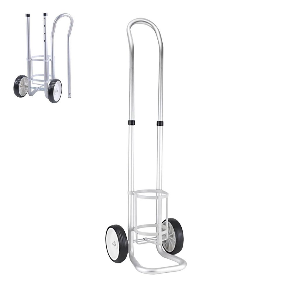 Oxygen Cylinder Stand, Removable Aluminum-Alloy Cart for Oxygen and Acetylene Cylinders, Portable Hospital Gas Cylinder Cart (15.5 cm)