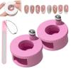 2026 New Rotating Cat-Eye Magnet, Beginner-Friendly Nail Tool, Automatic Glass Bead Attraction for Cat-Eye Nails, Excellent Light Capture, Even Magnetic Force (Pink with view 1