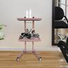 ERSINIAN 2-Tier Folding Stainless Steel Salon Cart with Casters view 2