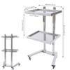 ERSINIAN 2-Tier Folding Stainless Steel Salon Cart with Casters view 4