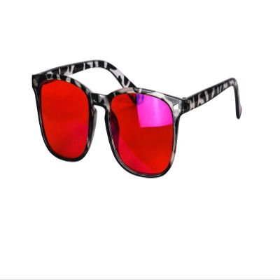 SHINU Sleep Glasses with Red Lenses, Blue-Light Filter, Square Frame (C1)