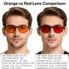 SHINU Sleep Glasses with Red Lenses, Blue-Light Filter, Square Frame (C1) view 4