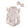 Generic Baby Sleeping Bag, Newborn Baby Girl Short-Sleeve Romper with Headband, Ballet Bodysuit Outfit, Pink, 6-9 Months view 1