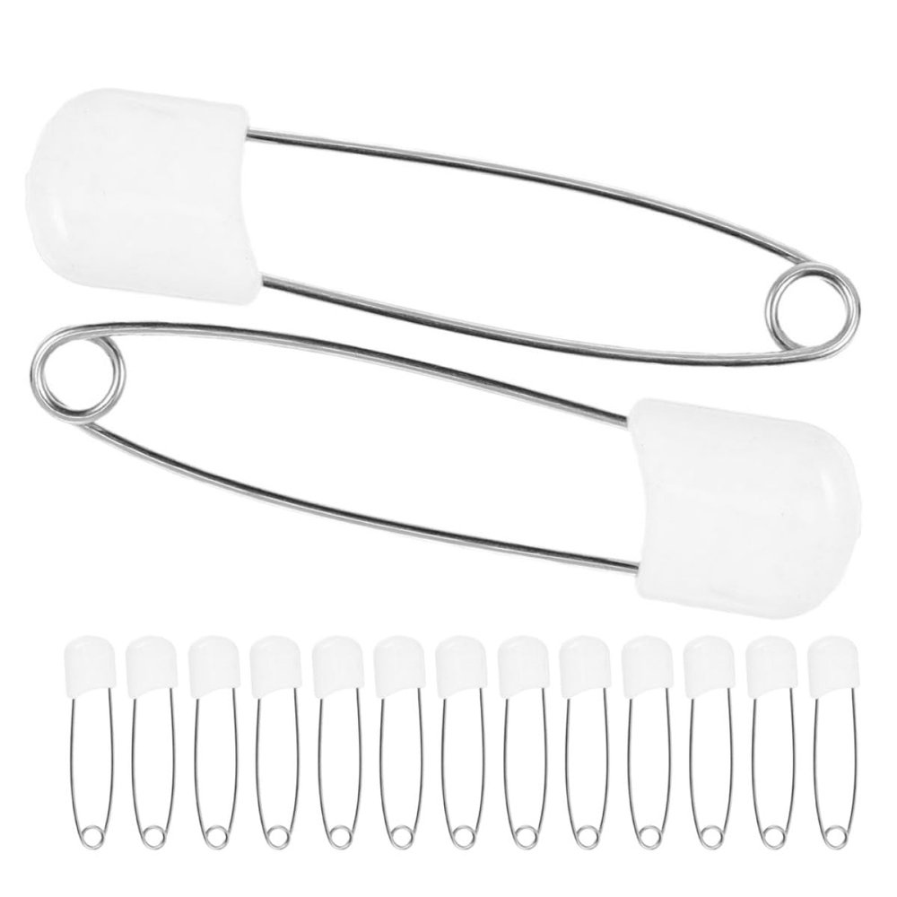 JOINPAYA 30-Pack Cloth Diaper Pins, Large Zinc Alloy Safety Pins with PP