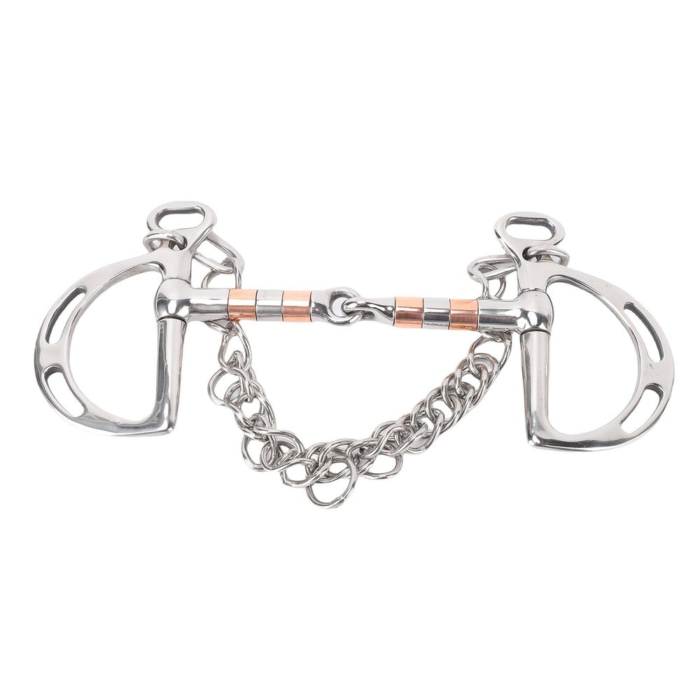 RASTKY Durable Slotted Stainless Steel Snaffle Bit with Improved Control Ring for Show Jumping and Dressage