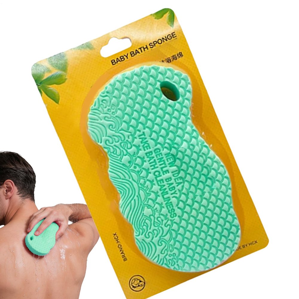 Bath Sponge for Men, Gentle Exfoliating Body-Cleansing Sponge