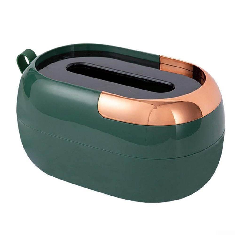Wall-Mount Tissue Dispenser with Wide Opening, Green