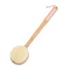 YUYTE Double-Sided Bath Brush with 17-Inch Bamboo Handle, Dense Nylon and Soft Silicone Bristles for Dry and Wet Brushing, Lymphatic Massage and Gentle Exfoliation (PINK) view 4