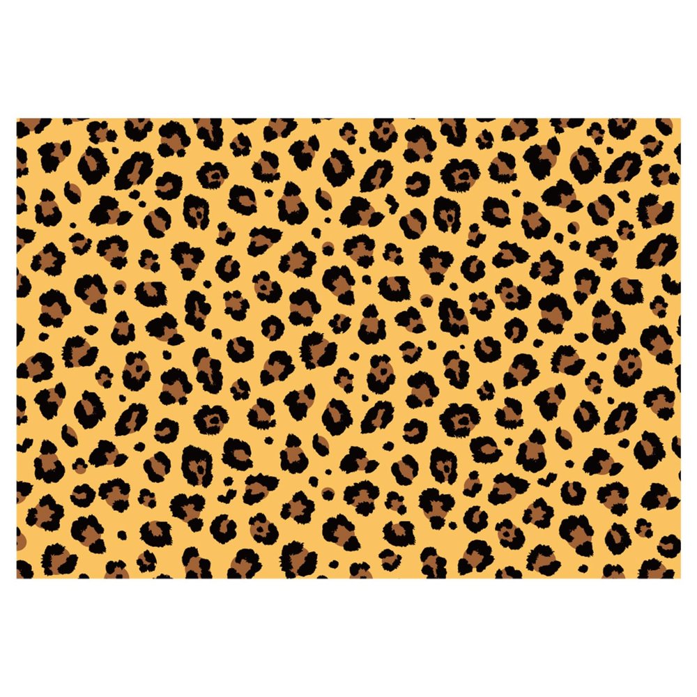 Square Edible Cake Decorations, 28 x 19.4 cm, Leopard Print Rice Paper