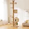 Wooden Cat House with Built-In Toys and Sisal Climbing Frame view 2