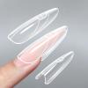 NGOKPYD Sandwich Dual Nail Forms, 240 Clear Tips for Gel Nail Extensions, Almond Round view 1