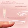 NGOKPYD Sandwich Dual Nail Forms, 240 Clear Tips for Gel Nail Extensions, Almond Round view 3