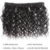 Jucames Water Wave Unprocessed Raw Remy Human Hair Weave Bundle, Double Weft, Natural Black, 26 Inch view 4