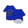 Personalized Pet Football Jersey, Custom Pet T-Shirts with Name/Number/Logo for Small to Medium Dogs/Cats 3-30KG (A-Blue) view 2