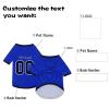 Personalized Pet Football Jersey, Custom Pet T-Shirts with Name/Number/Logo for Small to Medium Dogs/Cats 3-30KG (A-Blue) view 3