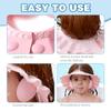 2-Pack Baby Shower Caps for Hair Washing, Pink and Blue view 2