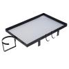 Space-Saving Bedside Shelf with Drink Holder, Clip-On Carbon Steel Tray for Bunk Beds and Dorm Rooms, 13.6 kg, Black view 3