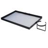 Space-Saving Bedside Shelf with Drink Holder, Clip-On Carbon Steel Tray for Bunk Beds and Dorm Rooms, 13.6 kg, Black view 4