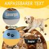 Personalized Stainless Steel Dog Bowl with Engraved Name, Blue view 2