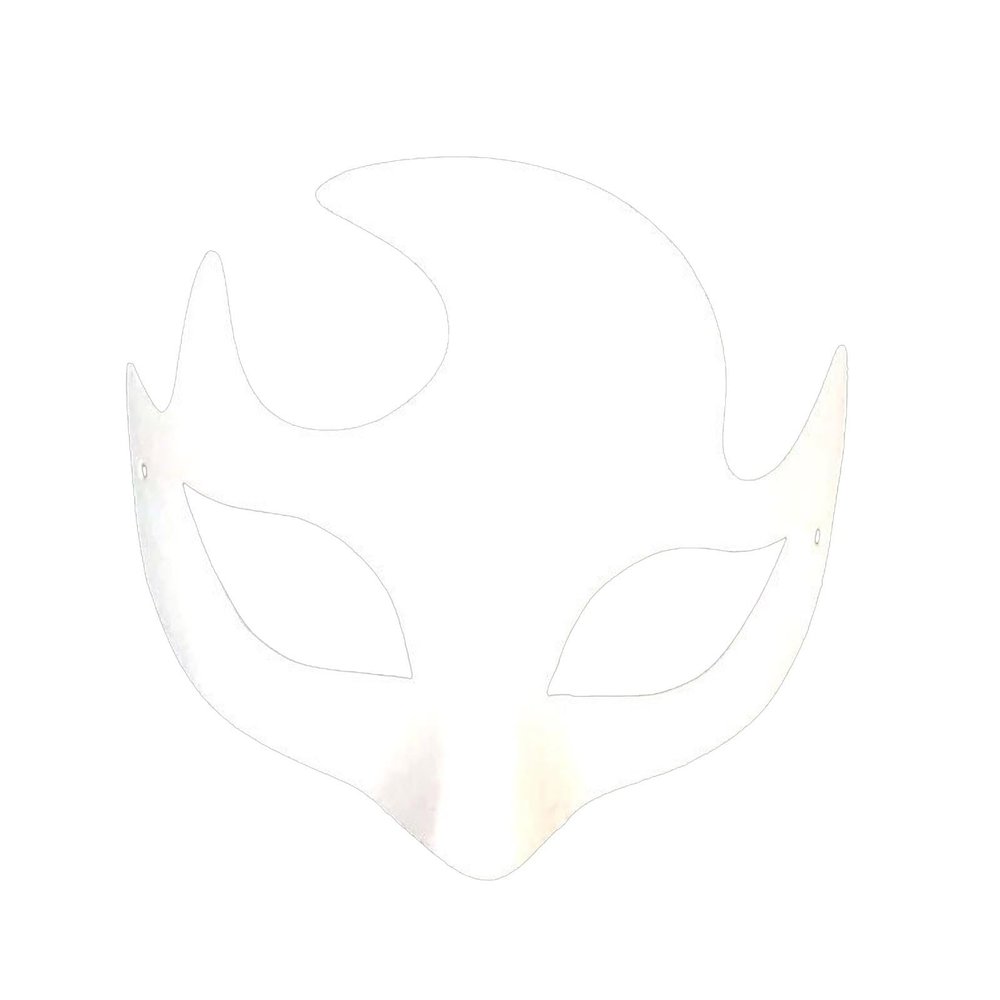 Adult Costume Mask, White Paintable Paper Carnival Mask for DIY Decoration, Halloween, Cosplay and Mardi Gras Parties