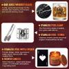 Twistover 10-Piece Father's Day Gift Set for the Best Dad with Hooded Robe, Whiskey Glass, Cubes, Coaster, Scented Candle, Ice Tongs and Bottle Opener view 4