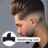 Hairline Styling Card for Shaping Beard Contours and Mustaches, Shaving Guide for Women, PP Scale, Cut D view 3